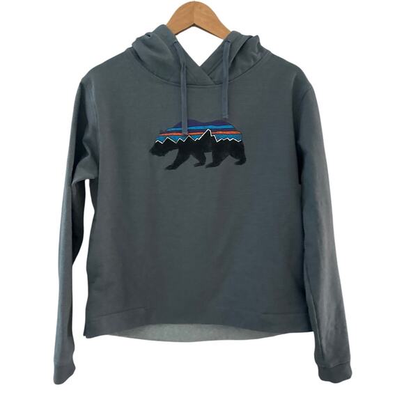 Patagonia W. Fitz Roy Bear Uprisal Hoody‎ Shadow Blue Regular Fit Size Medium - Picture 4 of 11
